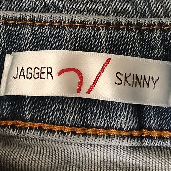 Vigoss Jeans Size 14 Jagger Skinny Distressed Blue Denim Stretch Mid Rise - Picture 9 of 10